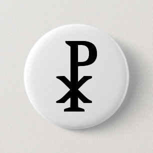 Chi Rho - Jesus Button