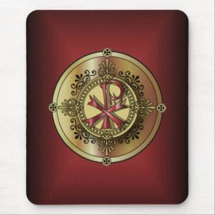 Chi-Rho-Monogramm ~ christliches Symbol P u. X Mousepad