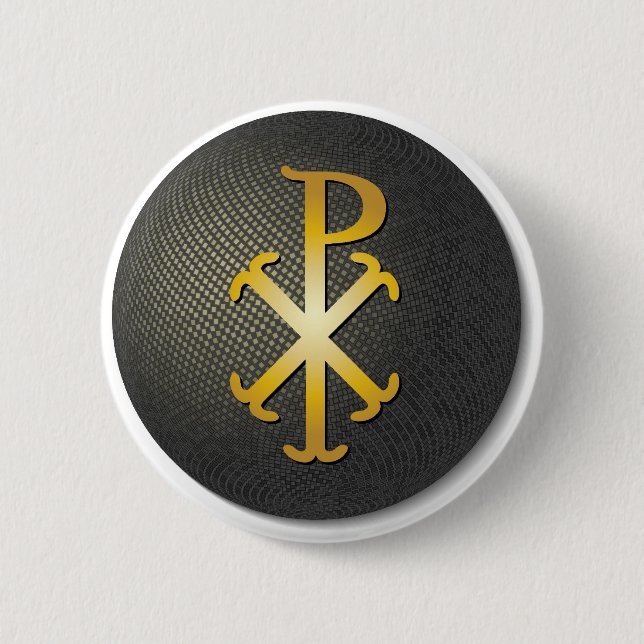 Chi-Rho (Symbol des Jesus Christus) Button (Vorderseite)