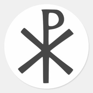 Chi Rho Symbol Runder Aufkleber