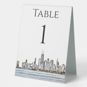 Chiago Skyline Table Zent Sign Tischaufsteller