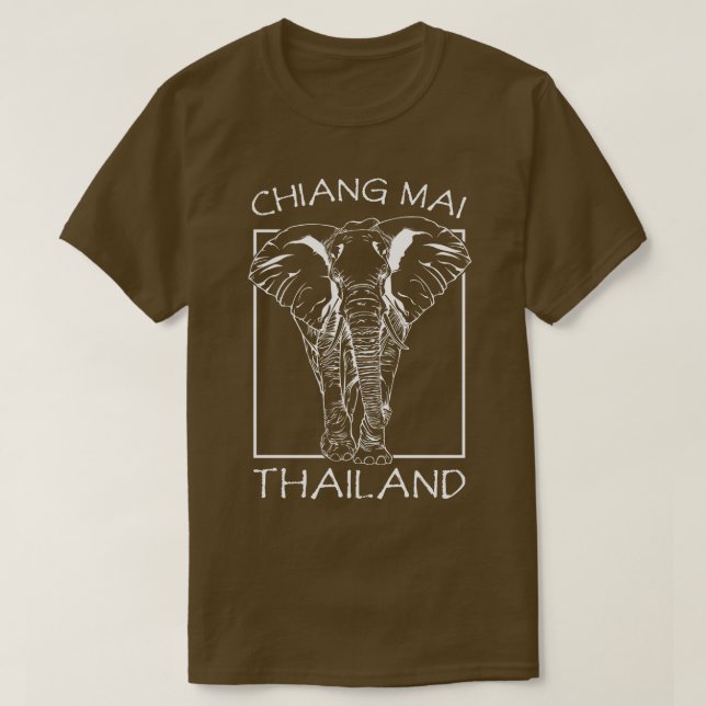 Chiang Mai Chiengmai Thailand Elephant Tropics Tra T-Shirt (Design vorne)