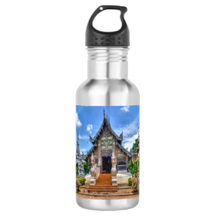 Chiang Mai temple Foto Edelstahlflasche