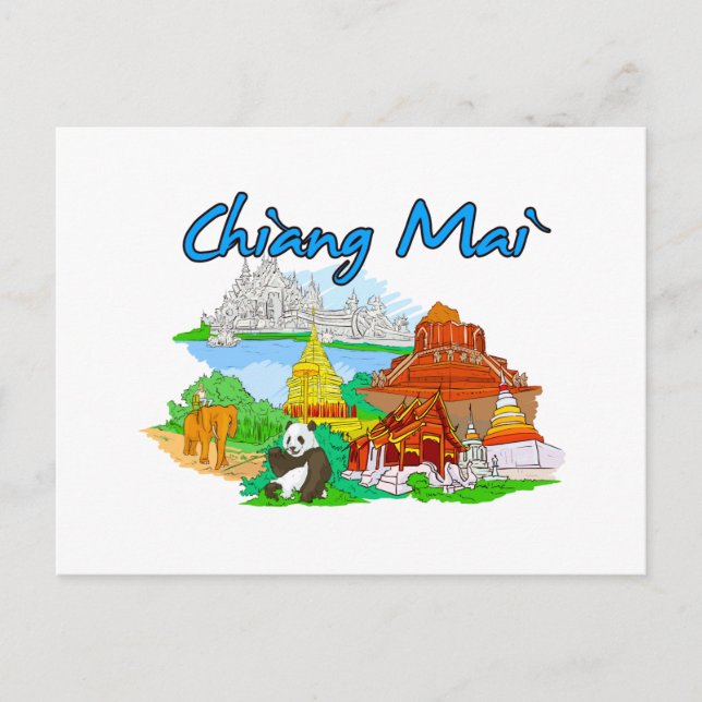 Chiang Mai - Thailand.png Postkarte (Vorderseite)