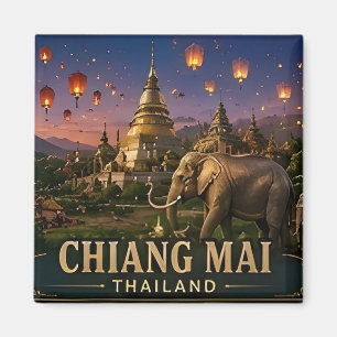 🧲 Chiang Mai Thailand Reiseerinnerung für Besuche Magnet
