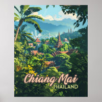 Chiang Mai Thailand Tempel Asien Gebirge Vintag