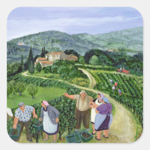 Chianti Classico Villa Trasqua Quadratischer Aufkleber