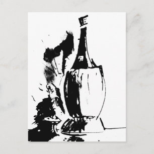 Chianti Watercolour Postcard Postkarte