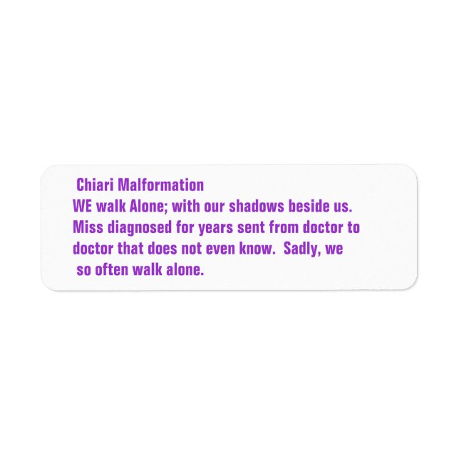 Chiari Malformation Awareness (Vorne)