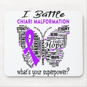 Chiari Malformation Awareness Monte Ribbon Geschen Mousepad