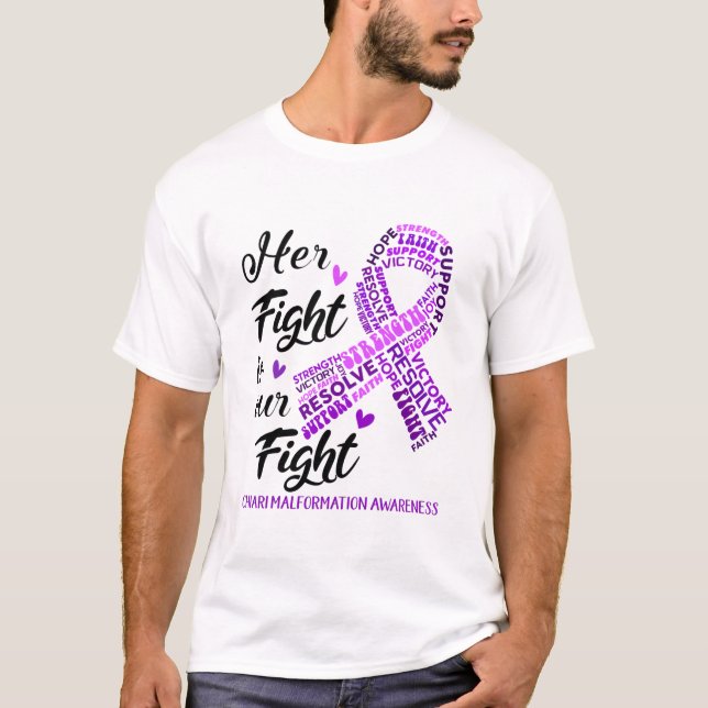 Chiari Malformation Awareness Monte Ribbon Geschen T-Shirt (Vorderseite)
