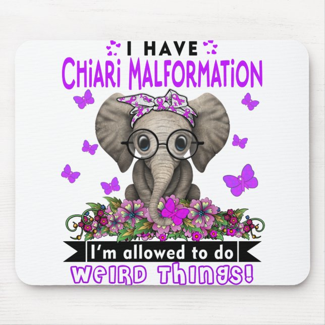 Chiari Malformation Awareness Month Ribbon Ohrts Mousepad (Vorne)