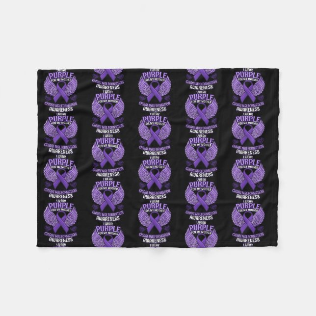 Chiari Malformation Awareness Mother Support Fleecedecke (Vorderseite (Horizontal))