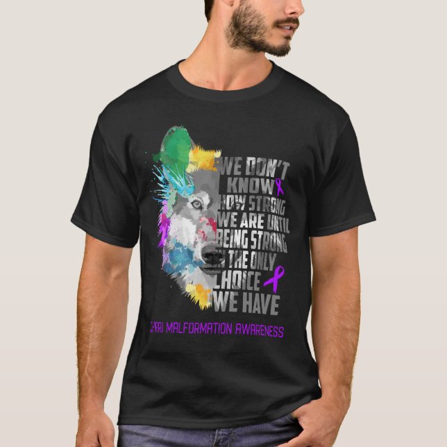 Chiari Malformation Awareness Ribbon Support Gesch T-Shirt (Vorderseite)