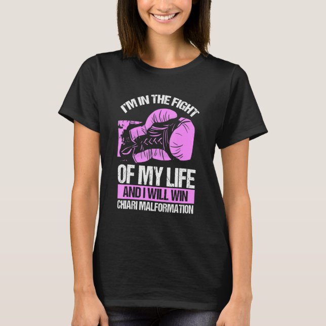 Chiari Malformation Awareness Win Survivor Lila T-Shirt (Vorderseite)
