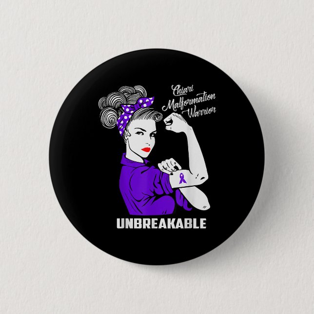 Chiari Malformation Krieg Unzerbrechliches Shirt A Button (Vorderseite)