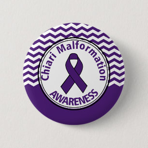 Chiari Missbildungs-lila Bewusstseins-Band-Knopf Button