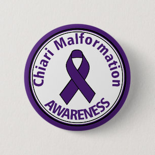 Chiari Missbildungs-lila Bewusstseins-Band-Knopf Button