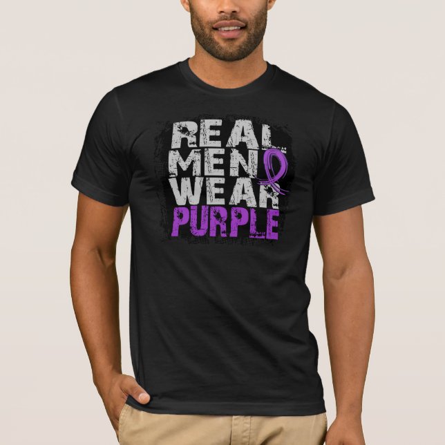 Chiari Missbildungs-wirkliche Mann-Abnutzung lila T-Shirt (Vorderseite)