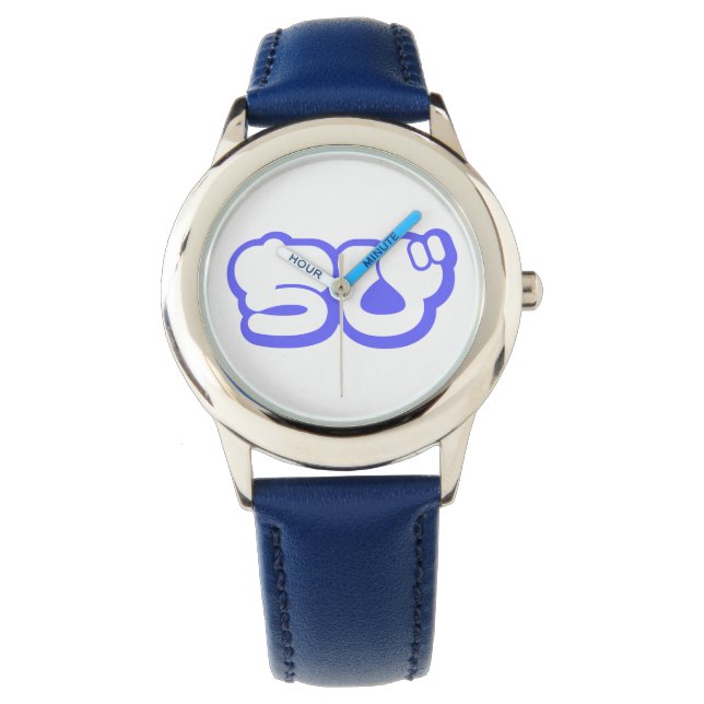 Chibi ち び japanischen Nihongo Hiragana Script Armbanduhr (Vorderseite)