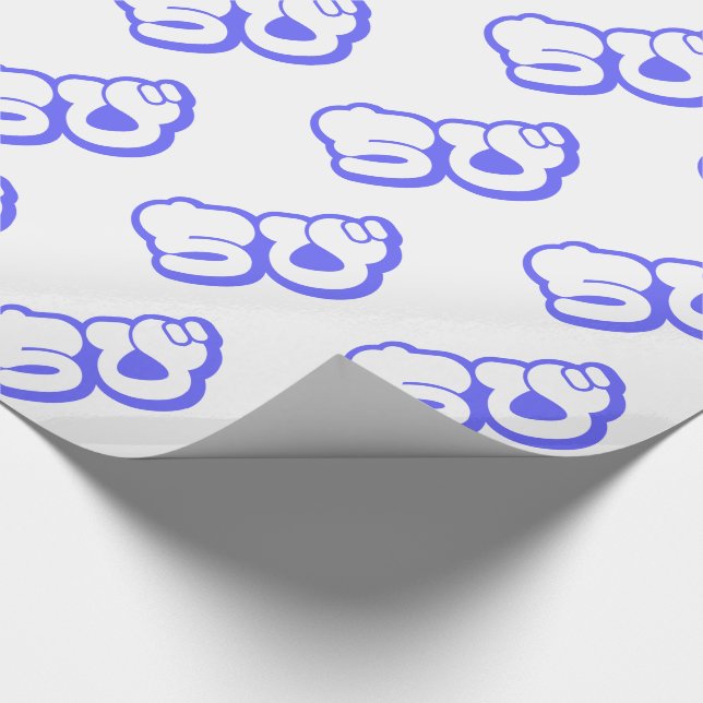 Chibi ち び japanischen Nihongo Hiragana Script Geschenkpapier (Ecke)