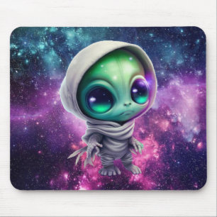 Chibi Alien in Hoodie Mousepad