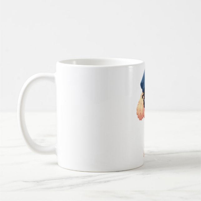 Chibi Anime Police Poodle Dog Kaffeetasse (Links)