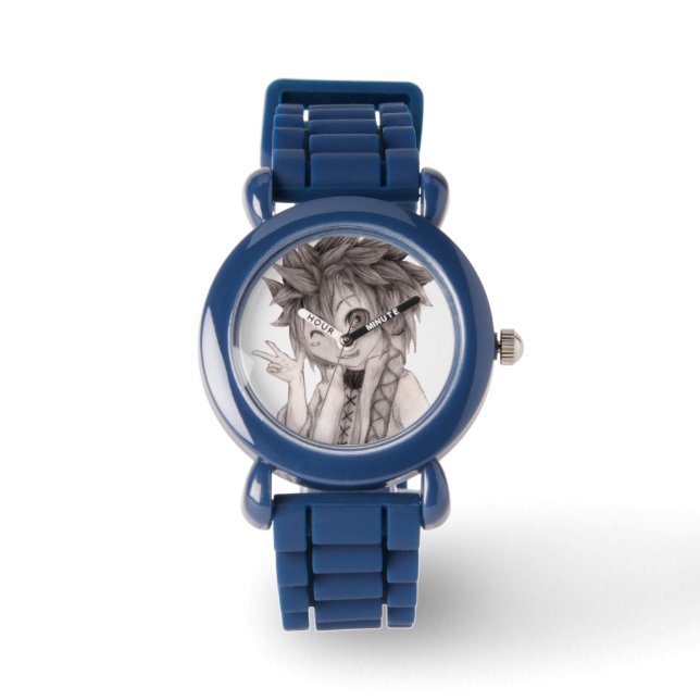 Chibi Anime Typ Armbanduhr (Vorderseite)