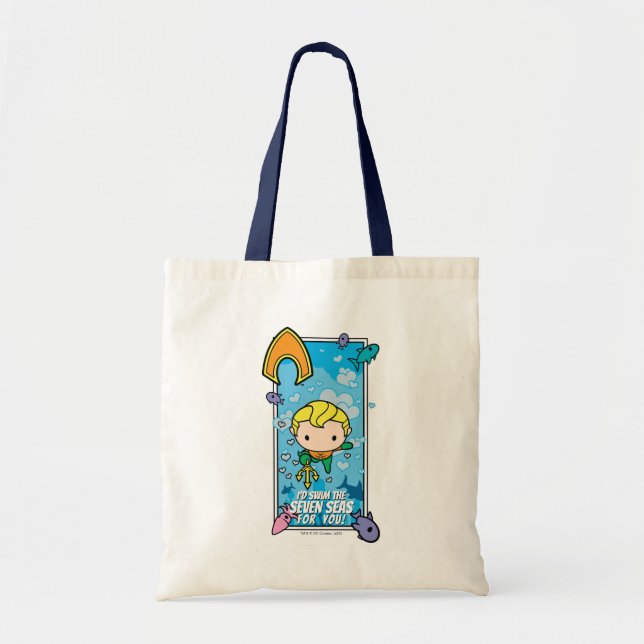 Chibi Aquaman - Ich schwimme die Sieben Meere Tragetasche (Vorne)