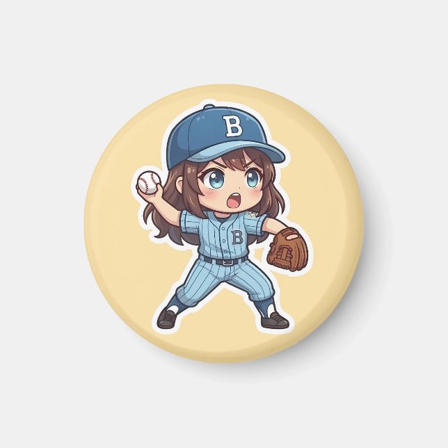 Chibi Baseball 2026 Edition - Pitcher Stride Magnet (Vorne)