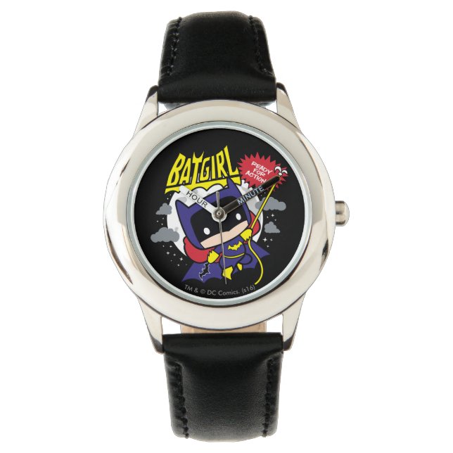 Chibi Batgirl bereit zum Handeln Armbanduhr (Vorderseite)
