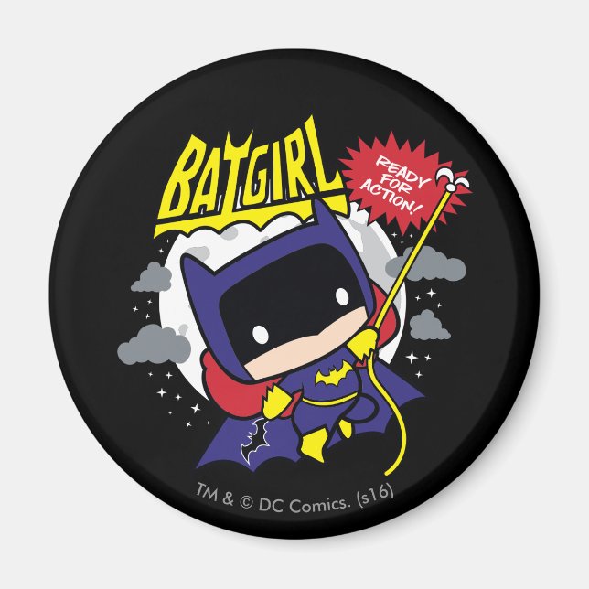 Chibi Batgirl bereit zum Handeln Magnet (Vorne)