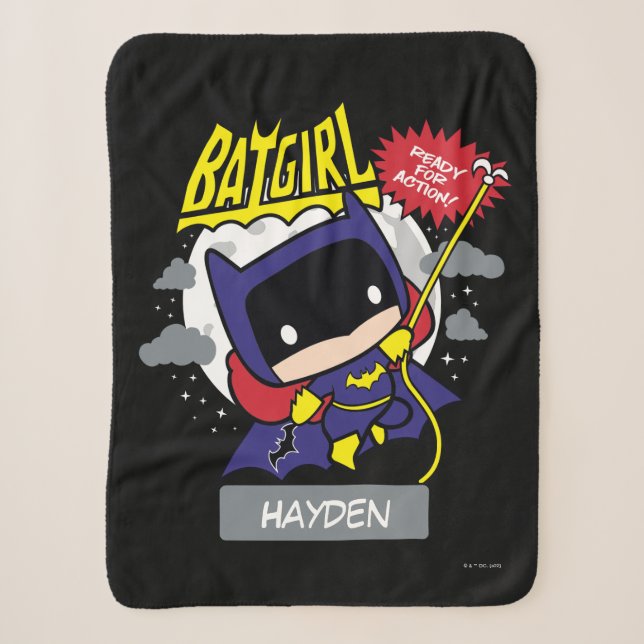 Chibi Batgirl bereit zum Handeln Sherpadecke (Vorderseite)