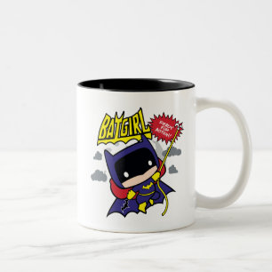 Chibi Batgirl bereit zum Handeln Zweifarbige Tasse