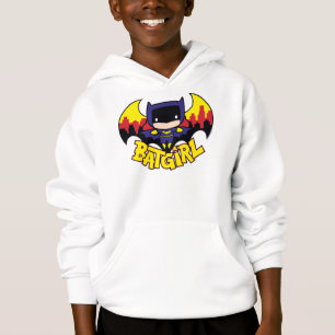 Chibi Batgirl mit Gotham Skyline & Logo Hoodie