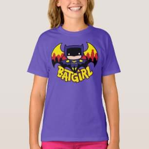 Chibi Batgirl mit Gotham-Skyline und Logo T-Shirt