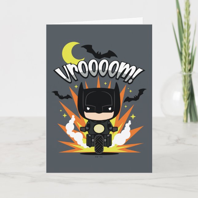 Chibi Batman Batcycle Karte (Vorderseite)