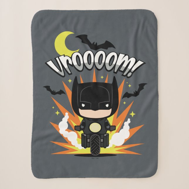Chibi Batman Batcycle Sherpadecke (Vorderseite)