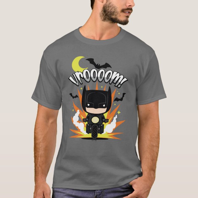 Chibi Batman Batcycle T-Shirt (Vorderseite)