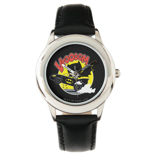 Chibi Batman im Batmobile Armbanduhr (Vorderseite)