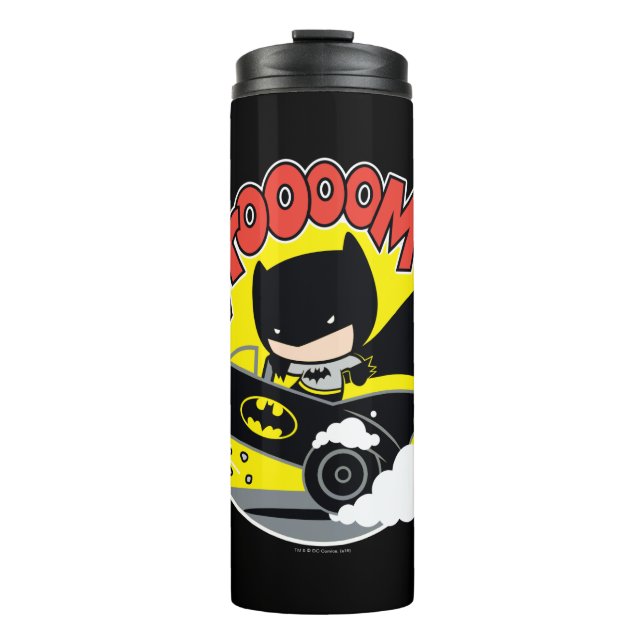 Chibi Batman im Batmobile Thermosbecher (Vorderseite)