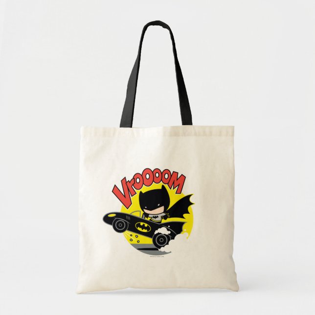 Chibi Batman im Batmobile Tragetasche (Vorne)