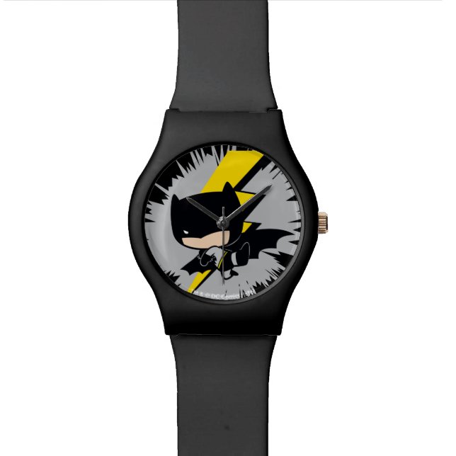 Chibi Batman Lightning Kick Armbanduhr (Nahaufnahme)