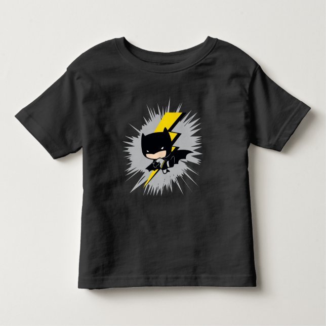 Chibi Batman Lightning Kick Kleinkind T-shirt (Vorderseite)