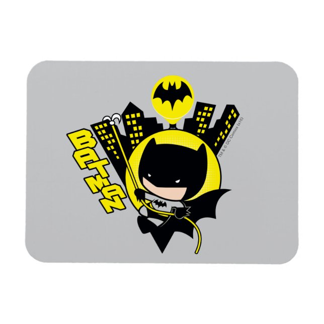 Chibi Batman skaliert die Stadt Magnet (Horizontal)