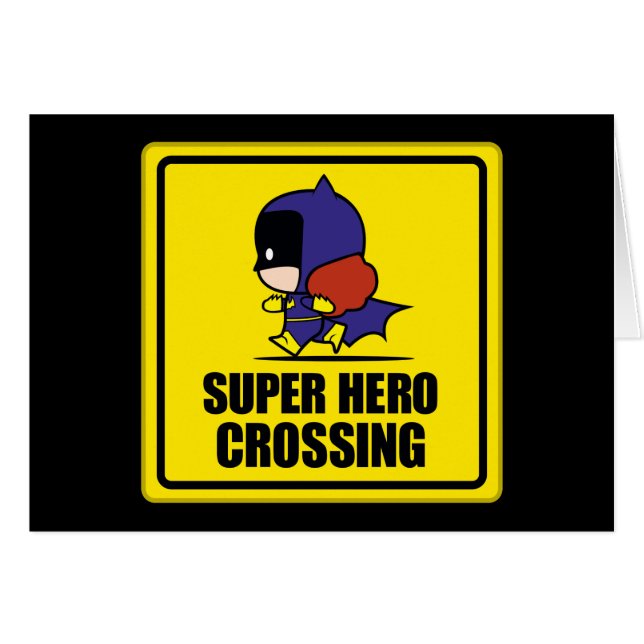 Chibi Batwoman Super Hero Crossing Sign (Vorderseite (Horizontal))