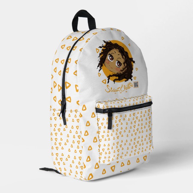 Chibi Bedruckter Rucksack (Rückseitige Ecke links)