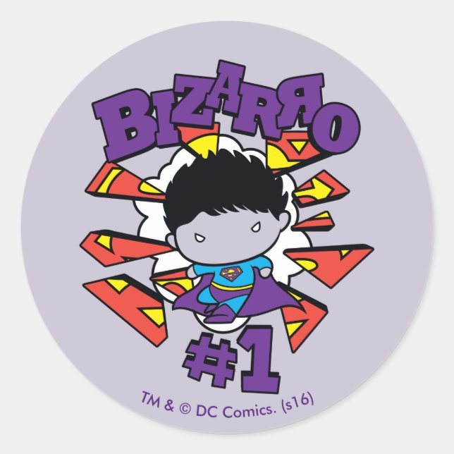 Chibi Bizarro #1 Runder Aufkleber (Vorderseite)