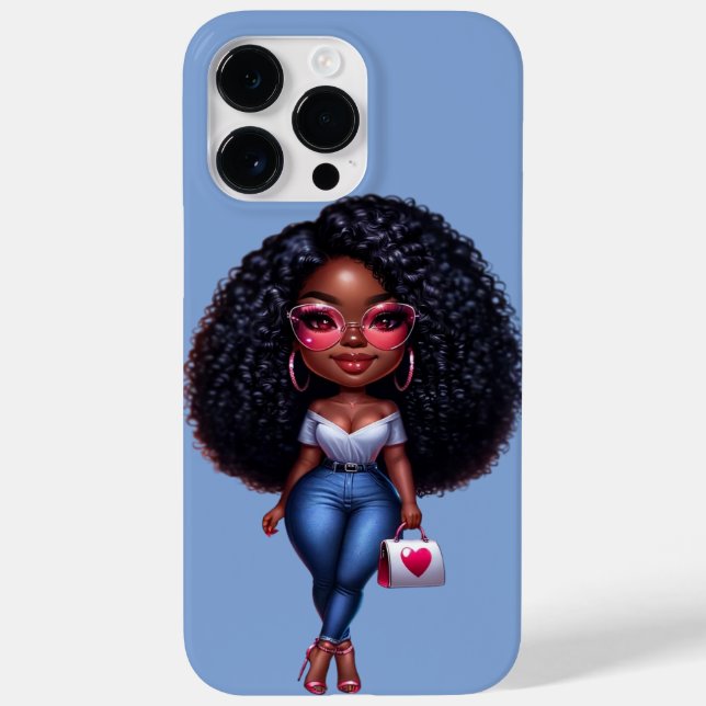 Chibi Black Girl Ipone Fall Case-Mate iPhone 14 Pro Max Hülle (Rückseite)
