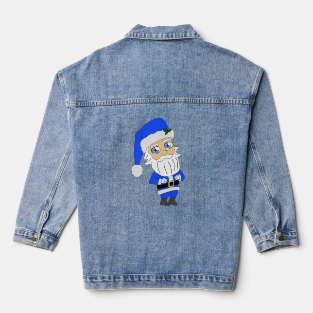 Chibi Blue Anzug Santa Jeansjacke (Rückseite)